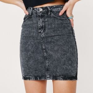 Acid wash Jean skirt